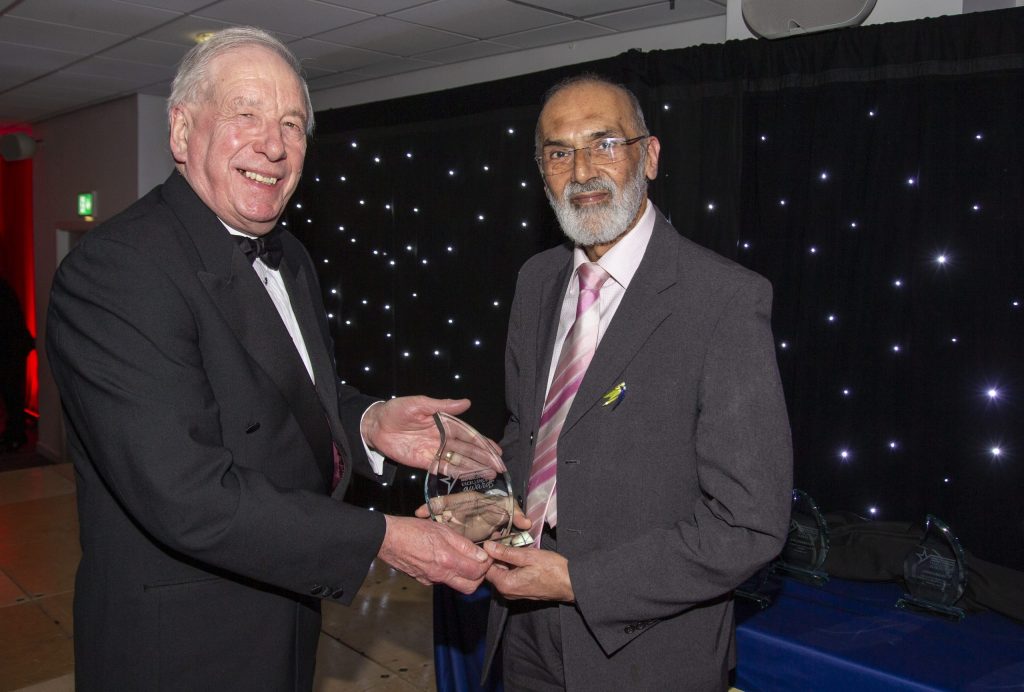Harshad Saujani (right) pictured at the recent Leicestershire Fire and Rescue Service (LFRS) Excellence Awards.