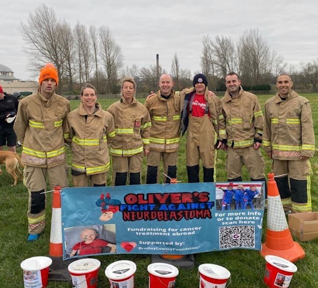 Group of Firefighters raising awareness for Oliver Maw